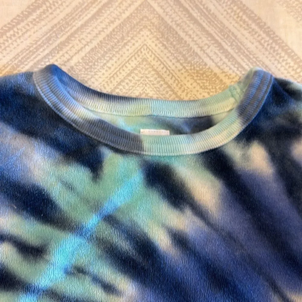 Baby Gap Shades of Blue Tie Dye Terrycloth Long Sleeve Shirt - Size 4